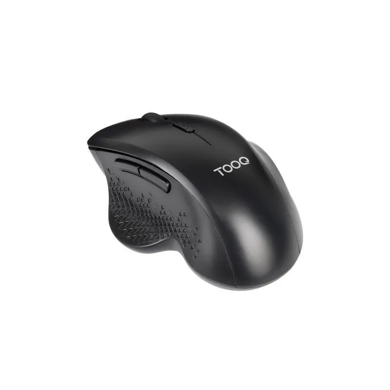Mouse TooQ TQMWG-1105-B Wireless 1600 DPI Nero Ergonomico 6 Pulsanti