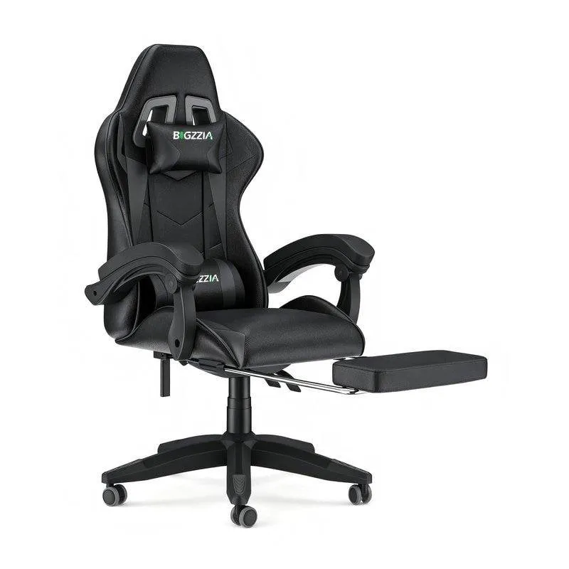 Sedia Gaming Naspaluro con Poggiapiedi Ergonomico e Cuscino Lombare