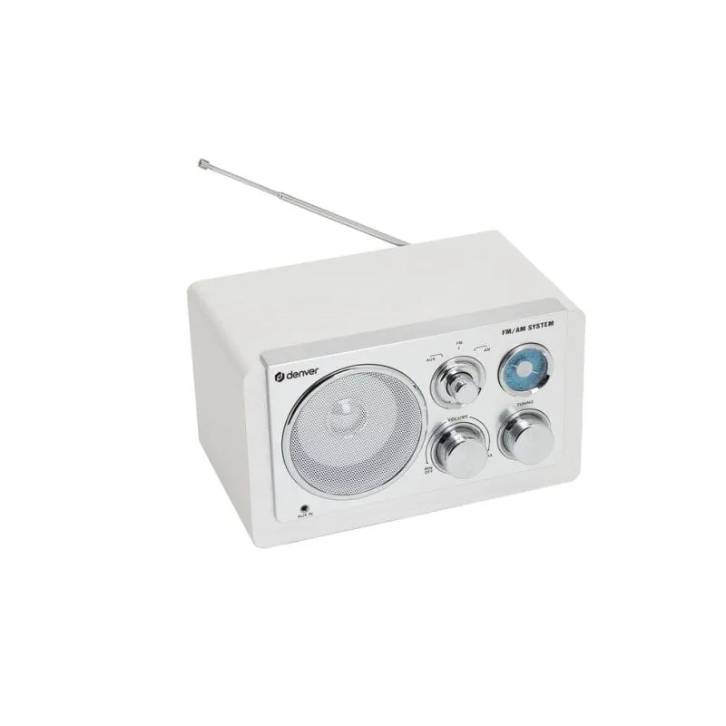 Radio Denver TR-63W Analogica AM FM 15 W Bianco