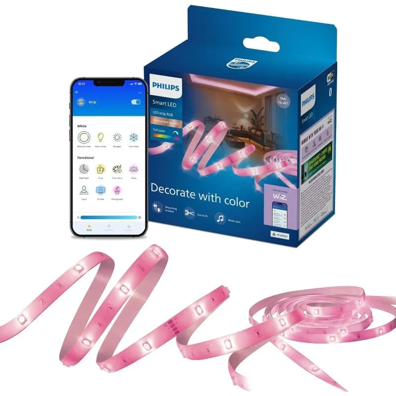 Nastro a LED intelligente Philips Connected by WiZ 5 m RGB WiFi