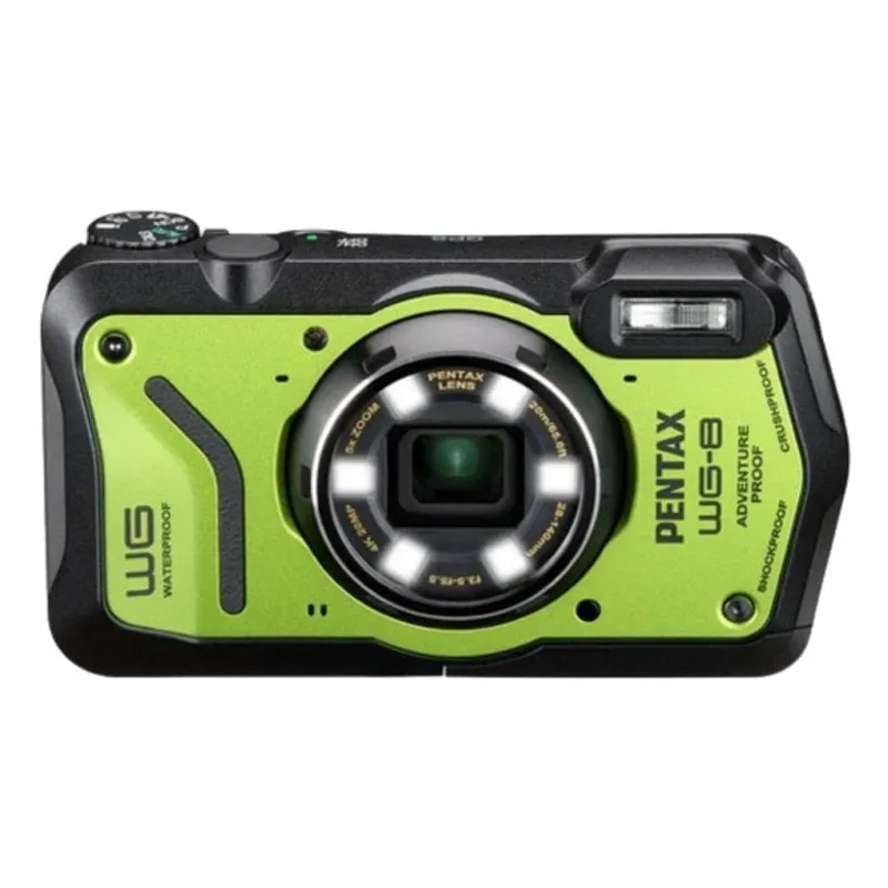 Fotocamera Compatta Pentax WG-8 20MP Zoom 5x 4K Impermeabile Verde