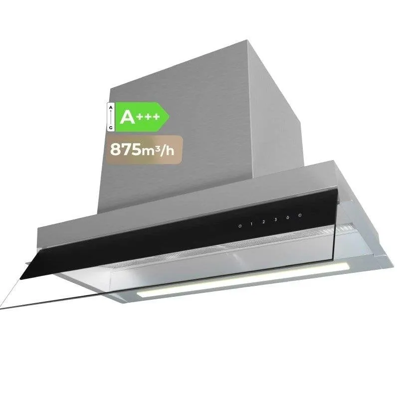 Campana extractora Evvo CEi56 Inox Black Canalizzazione 56cm LED touch