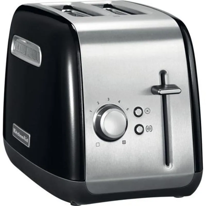 Tostadora KitchenAid 5KMT2115EOB 2 Fessure 1100W 5 Livelli Scongelamento Vassoio Raccoglibriciole Nero