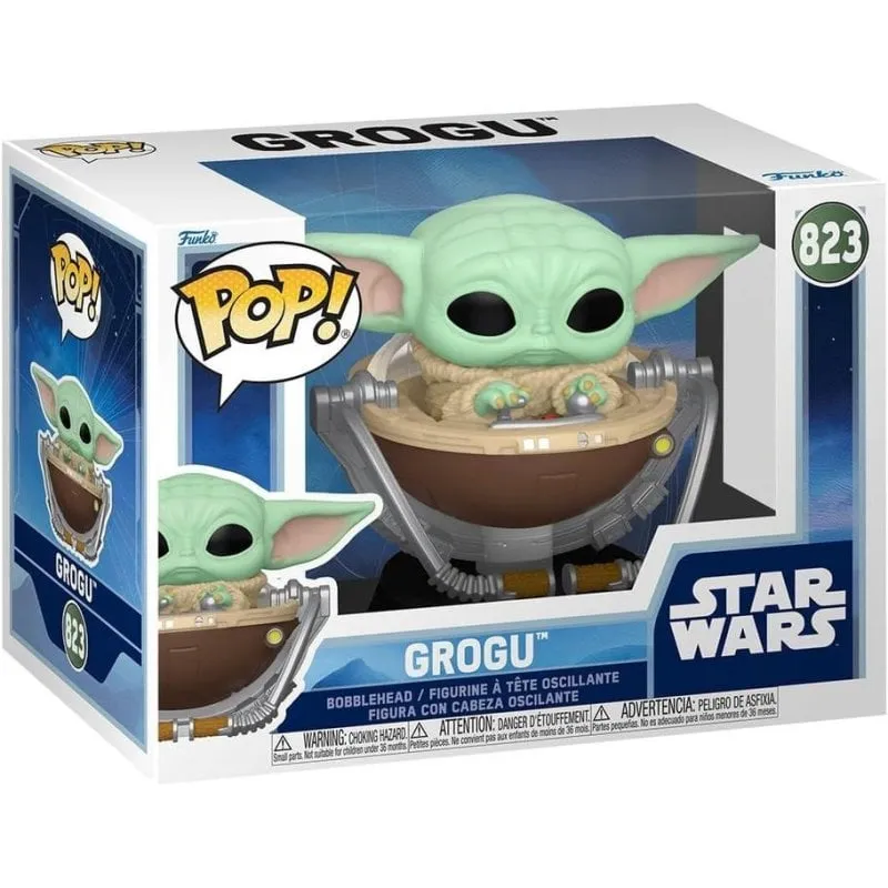 Figura Funko Pop Star Wars The Mandalorian Grogu in Pram Vinile