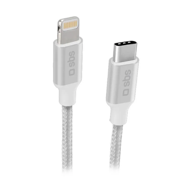 Cavo SBS Lightning-USB-C 1 m Argento