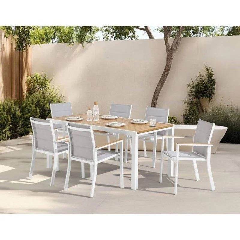 Set da Tavola Estendibile Louna Sabaideco Alluminio 8 Posti