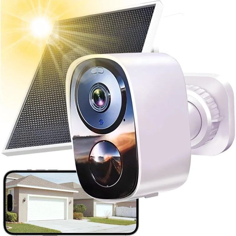 Videocamere di sorveglianza OVO 1080p Visione Notturna Esterna Pannello Solare Audio Bidirezionale