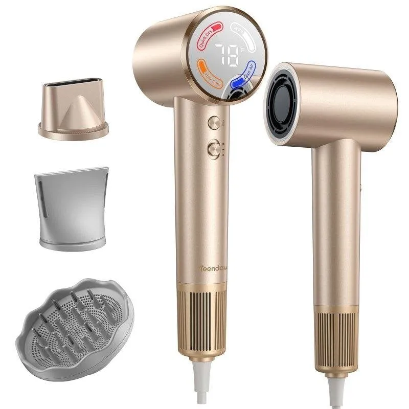 Phon Ionico Intelligente Teendow My78pa 110000 RPM 4 Temperature 3 Velocità Touch Oro