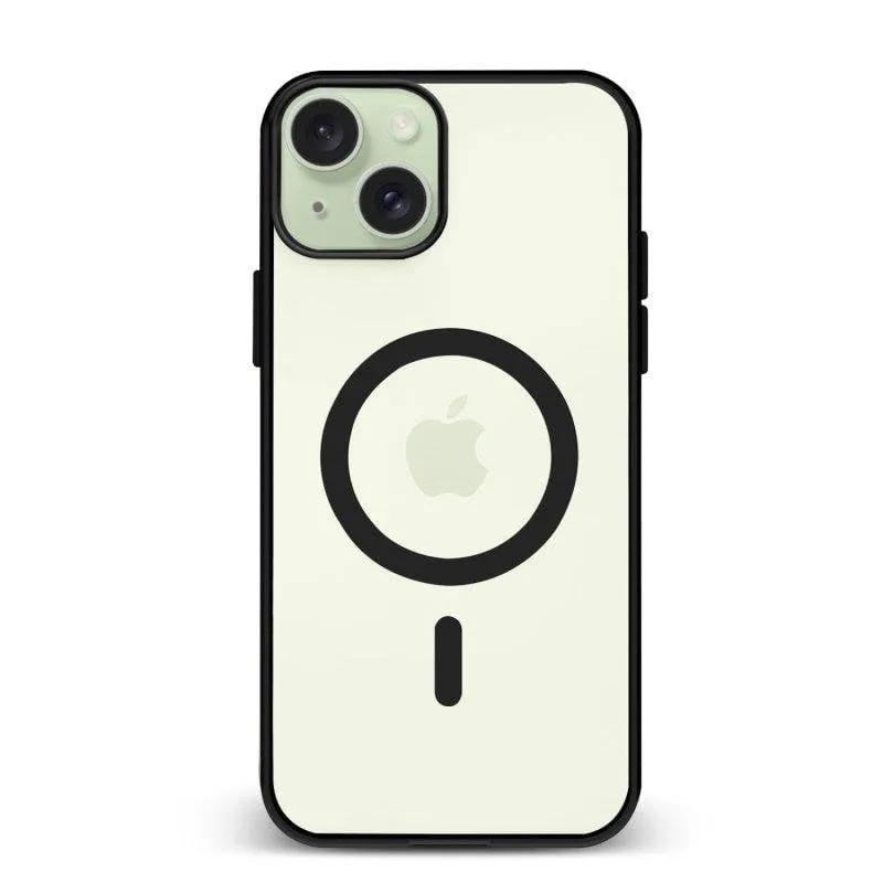 Custodia ibrida antishock Dam Electronics silicone PVC trasparente per iPhone 15 Plus