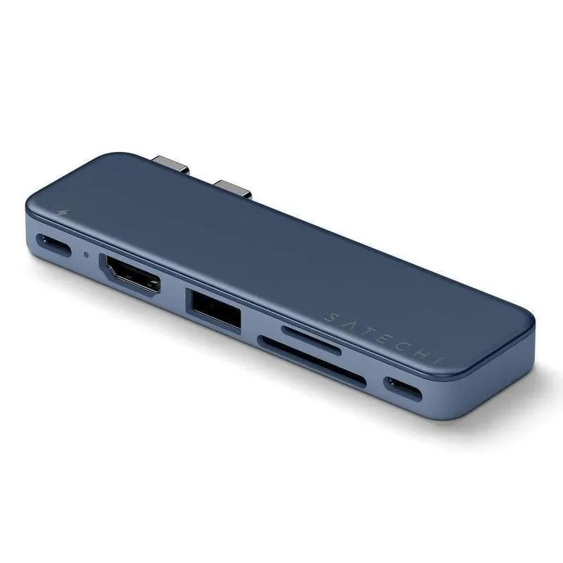 Hub Satechi 6 porte USB-C 45 W modello SA-ST-HUSNB con HDMI 4K e lettore SD