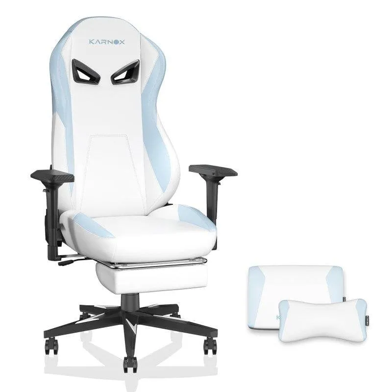 Sedia Gaming Kornox Bianca Ergonomica con Poggiapiedi