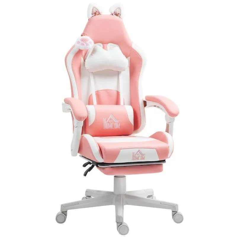 Sedia Gaming Rolipo 921-794V00PK Poggiapiedi Orecchie Gatto