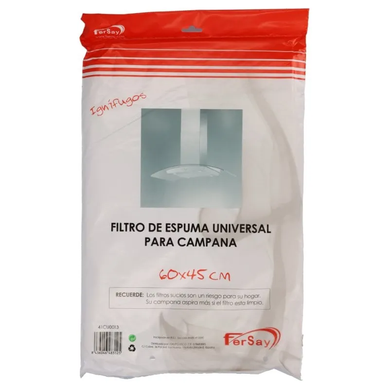 Filtro Spugna Cappa Cucina Universale 60 x 45 cm Ritagliabile