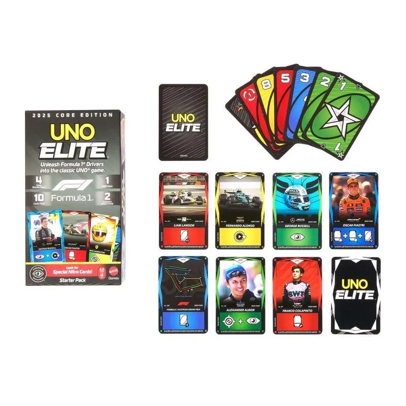 Gioco di carte UNO Elite Formula 1 edizione speciale