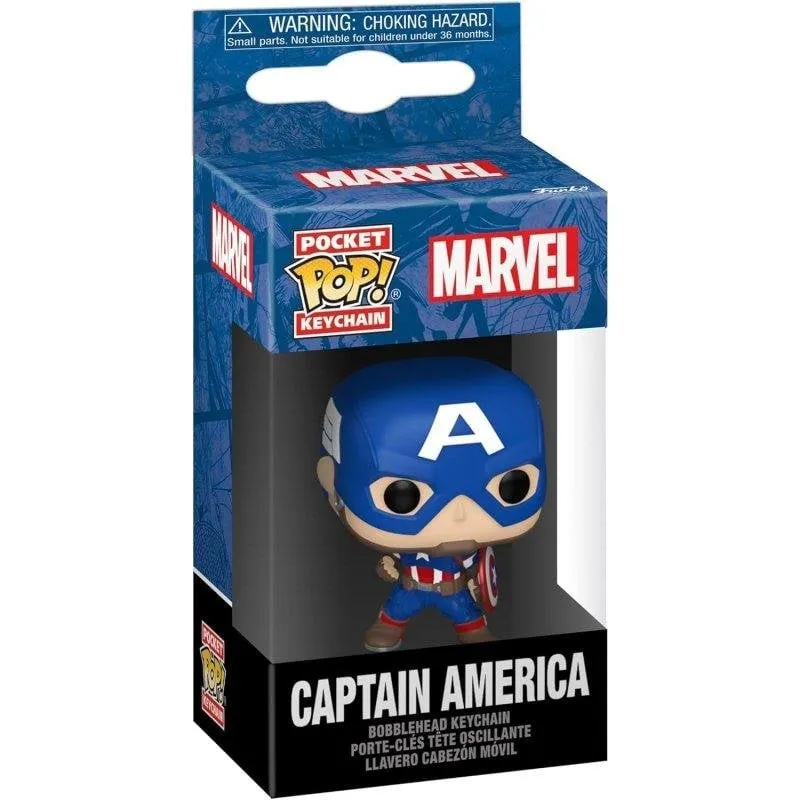 Portachiavi Funko Pop Captain America Marvel Classici
