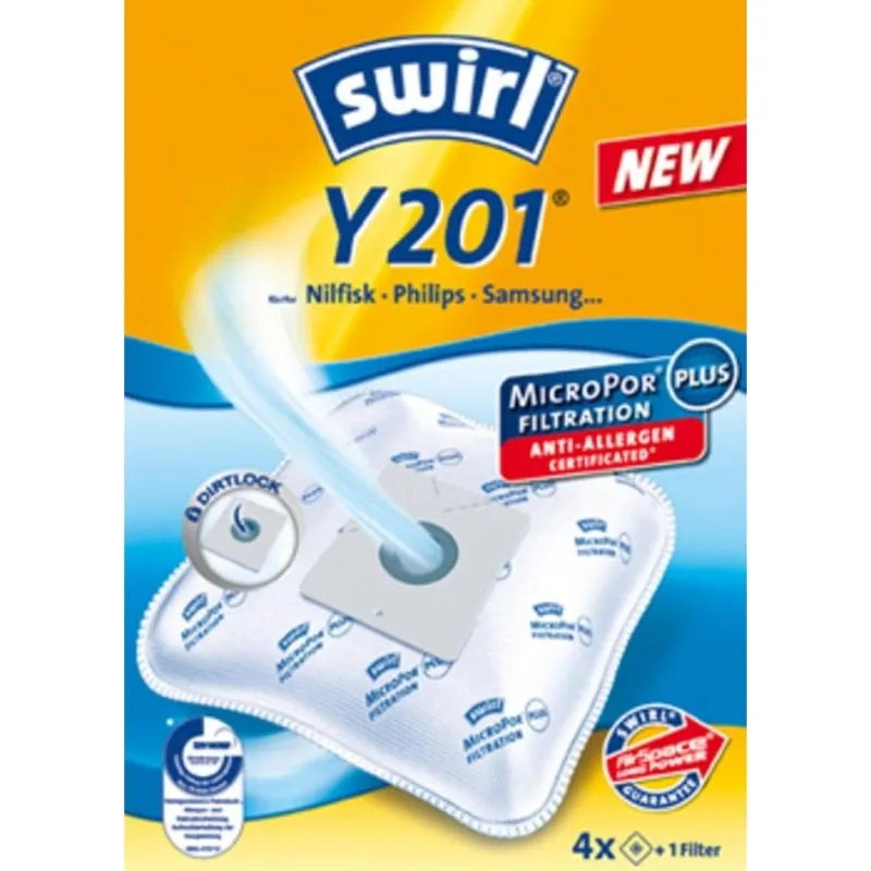 Sacco di polvere Swirl Y 201 Bianco