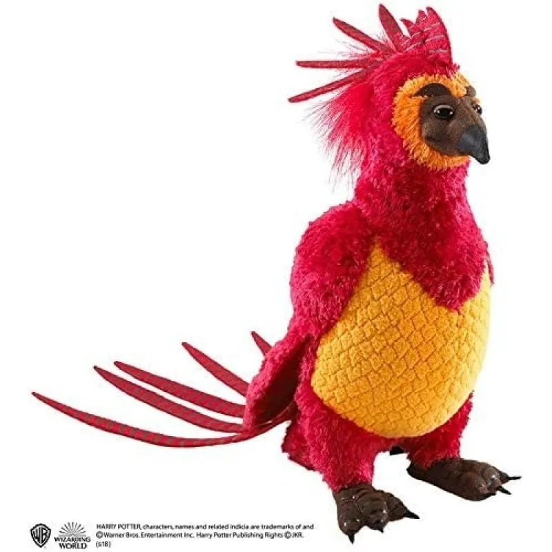 Peluche The Noble Collection Fawkes Harry Potter 25 cm rosso giallo