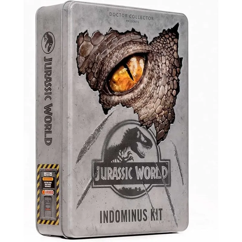 Kit Collezione Jurassic World Indominus Scatola Metallo Edizione Limitata