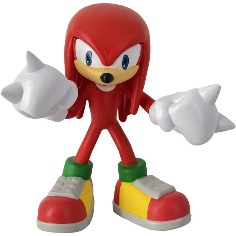 Figura Knuckles Comansi Sonic 8,5 cm Dipinta a Mano Ufficiale