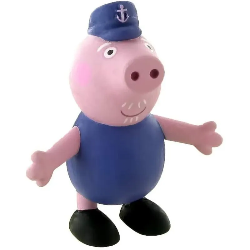 Figura Abuelo Grandfather Peppa Pig 7 cm Plastica Dipinta a Mano