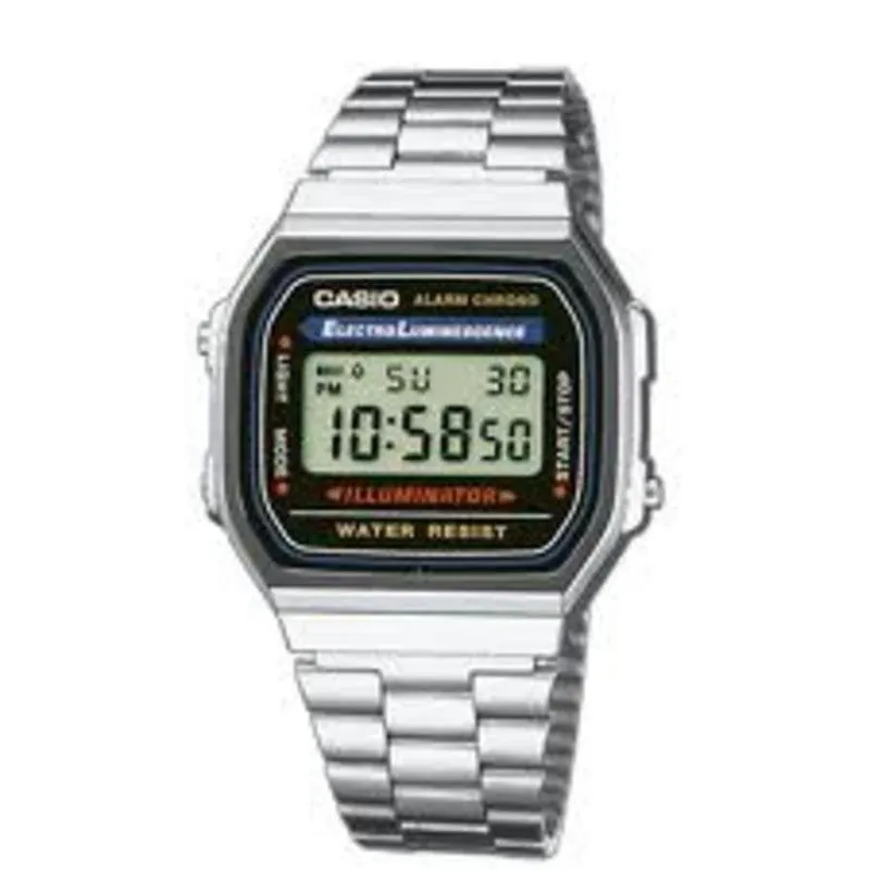 Orologio Casio A168WA-1YES Digitale Acciaio Inox Argento