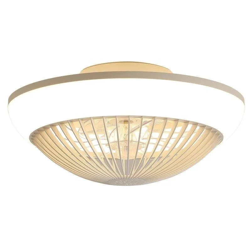 Ventilatore da Soffitto con Luce Welltin EU-KBS-W15K001-WH 38cm LED RGB Motore DC Silenzioso Reversibile App Telecomando