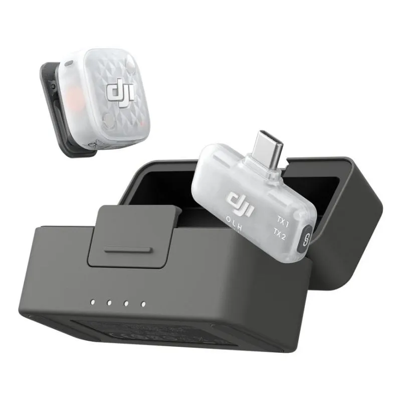 Microfono DJI Mic Mini 2S omnidirezionale con trasmettitore e ricevitore mobile