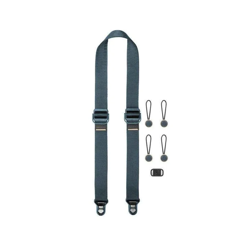 Cinghia Peak Design Slide Lite blu pelle vegana per fotocamera 145 cm