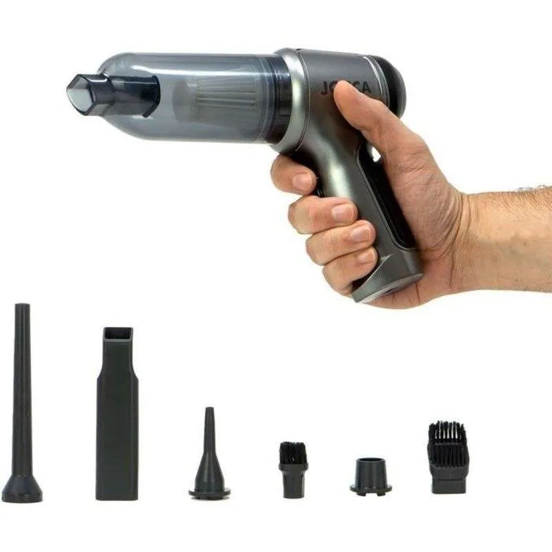 Aspirapolvere Portatile Senza Fili Jocca 2000mAh HEPA 0,3L 2 Velocità Grigio 6 Accessori