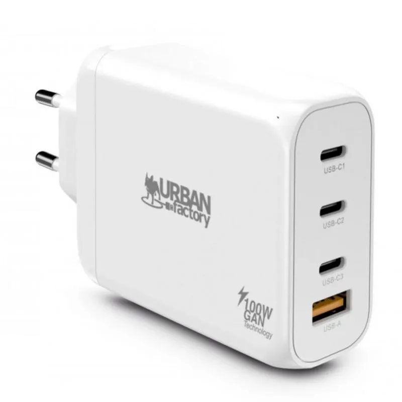 Caricatore USB-C GaN 100 W GPS14UF Urban Factory 4 porte