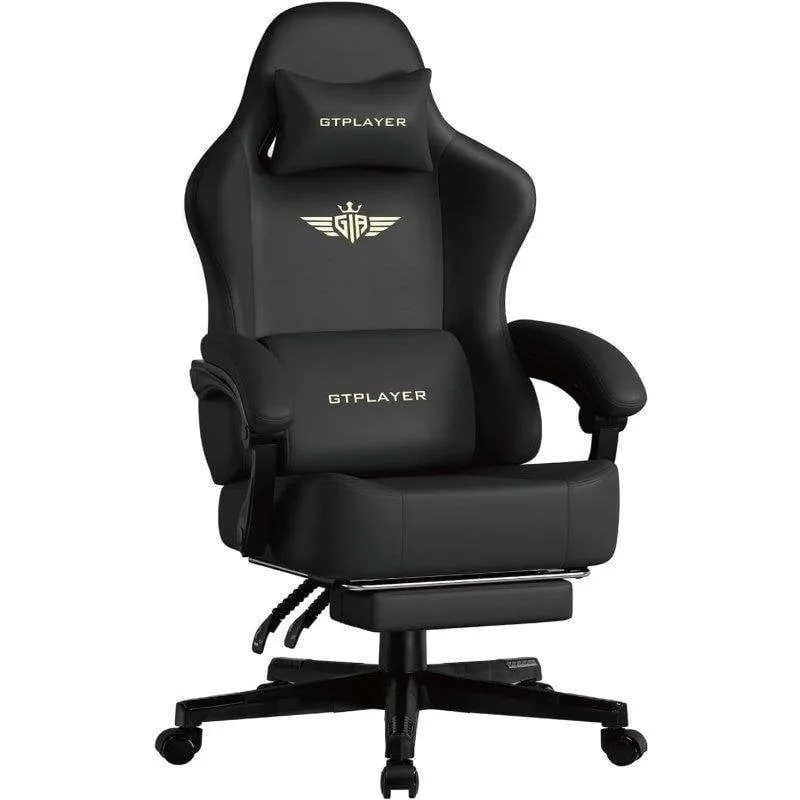 Sedia Gaming GTPLAYER Reclinabile 150° Poggiapiedi Nero