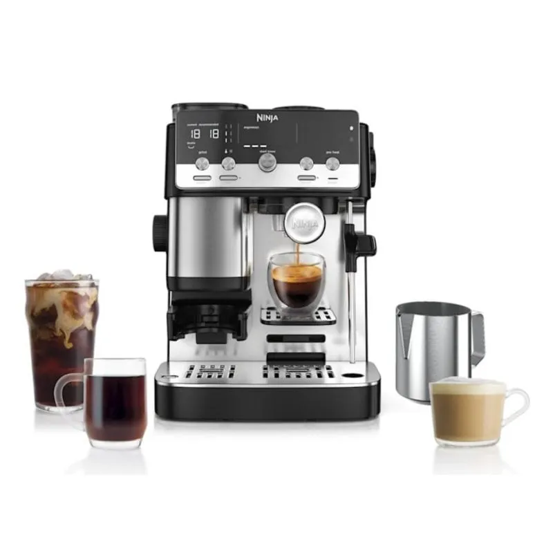 Macchina da caffè espresso semi-automatica Ninja Luxe Café MINI 1,3 L con macinacaffè integrato