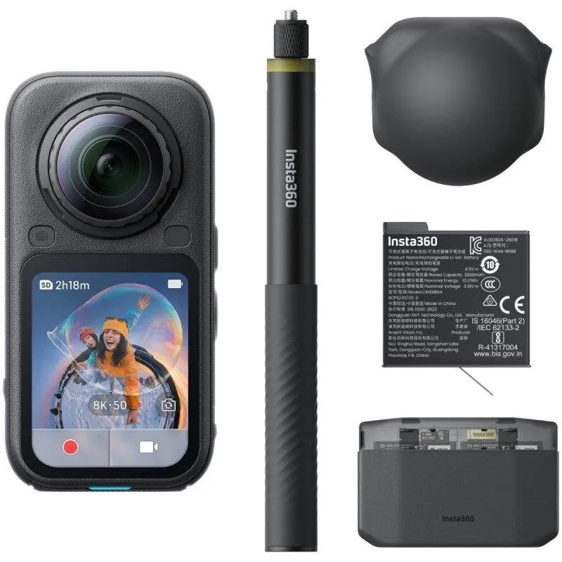Action Camera Insta360 X6 8K UltraHD WIFI BT UltraWide Stabilizzazione Avanzata