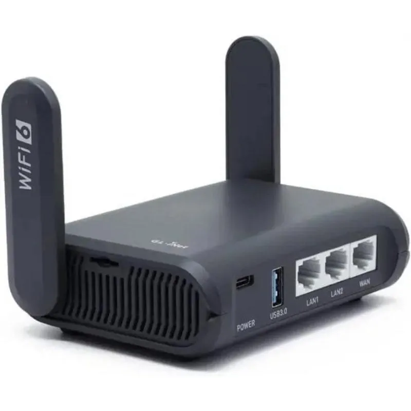 Router GL.iNet GL-AXT1800 WiFi 6 Dual Band 1800 Mbps VPN Integrata