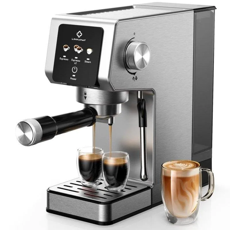 Caffettiera Espresso LINKChef CME1020-EU 1,2L 20 Bar Acciaio Inox Argento
