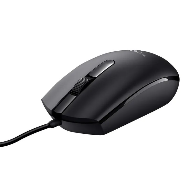 Mouse Trust Basi USB 1200 DPI Nero Ambidestro 3 Pulsanti Cavo