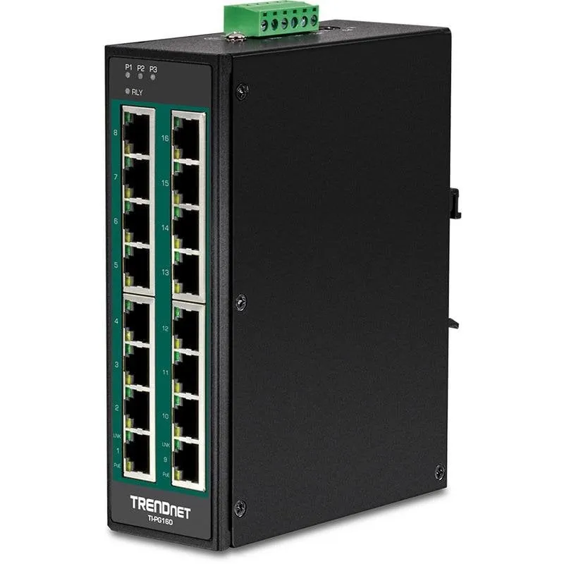Switch industriale TRENDnet TI-PG160 PoE+ 240W 16 porte