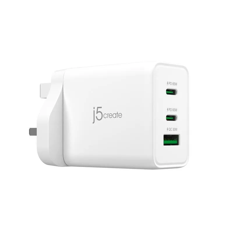 Caricatore GaN 65W USB-C 3 porte j5create