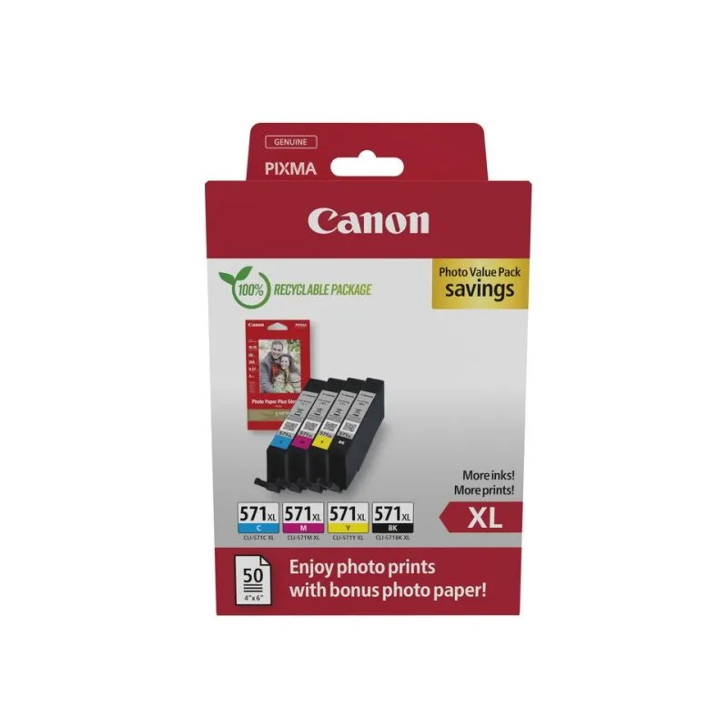 Cartuccia inchiostro Canon CLI-571XL Pack XL Nero Ciano Magenta Giallo