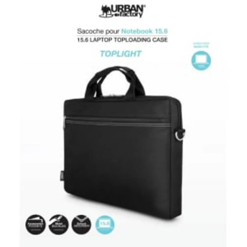 Custodia Urban Factory Toplight per laptop 15,6" nera leggera