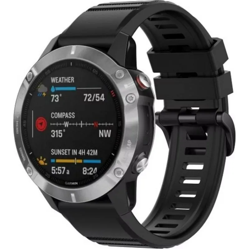 Cinturino orologio Beline Strap Watch 1 silicone nero 26 mm Garmin