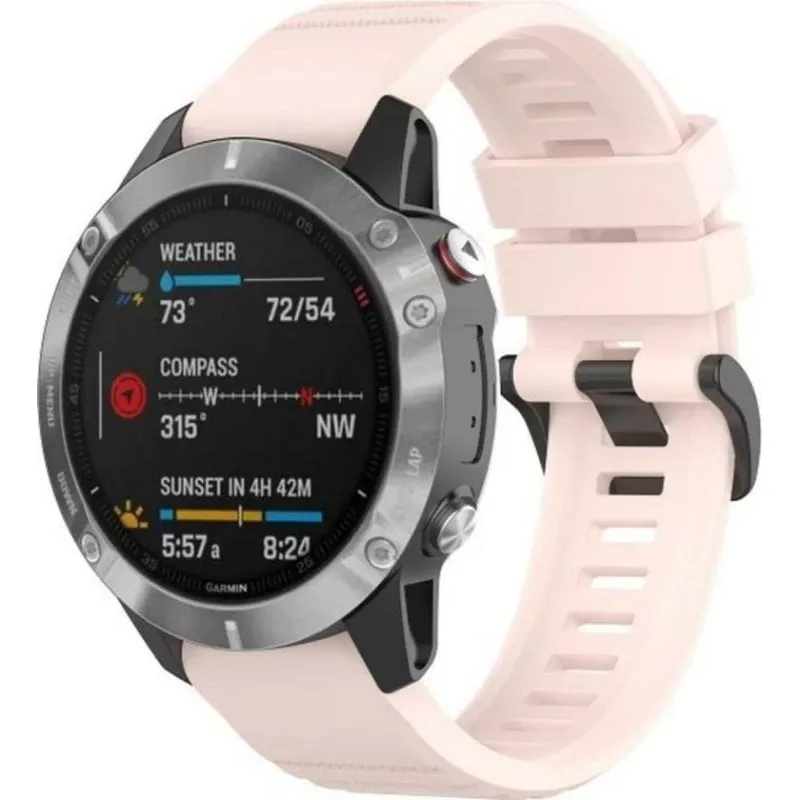 Cinturino Orologio Beline per Garmin Silicone Rosa Regolabile