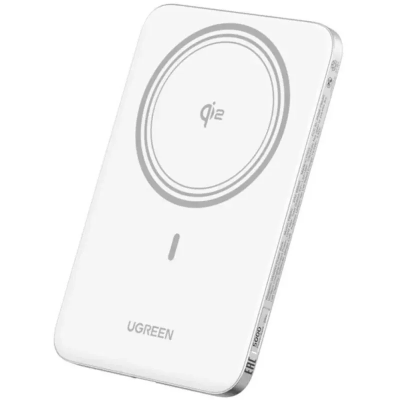 Power Bank Ugreen 5000 mAh 15 W Ricarica Wireless Bianco