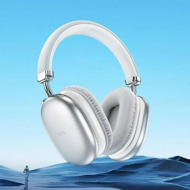 Auricolari Hoco W35 Max Joy wireless Bluetooth microSD microfono Argento