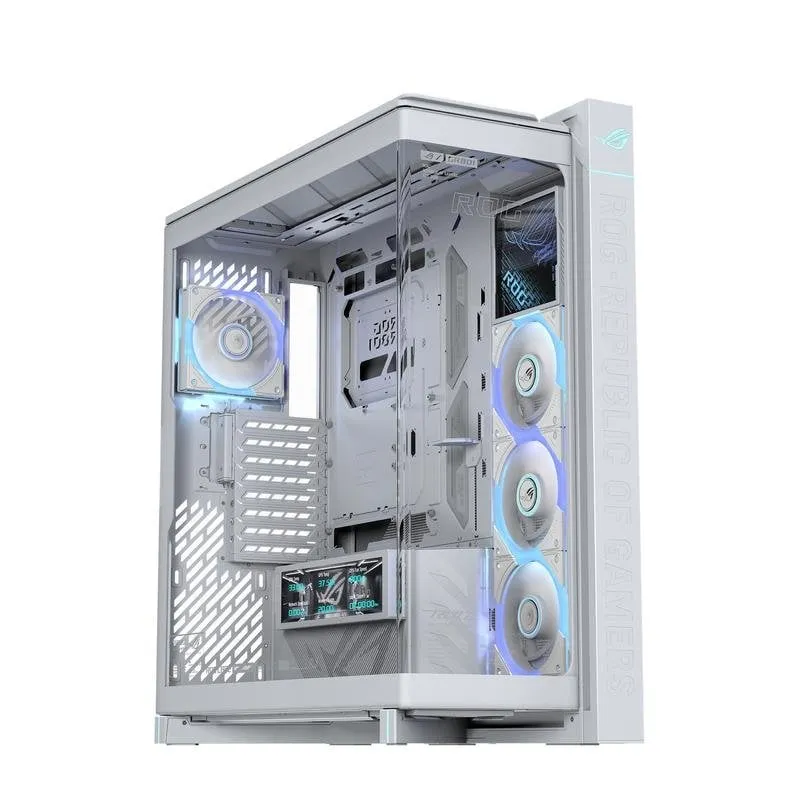 Case PC ASUS ROG CRONOX GR801 Curve TG ARGB Bianco LCD 9,2"