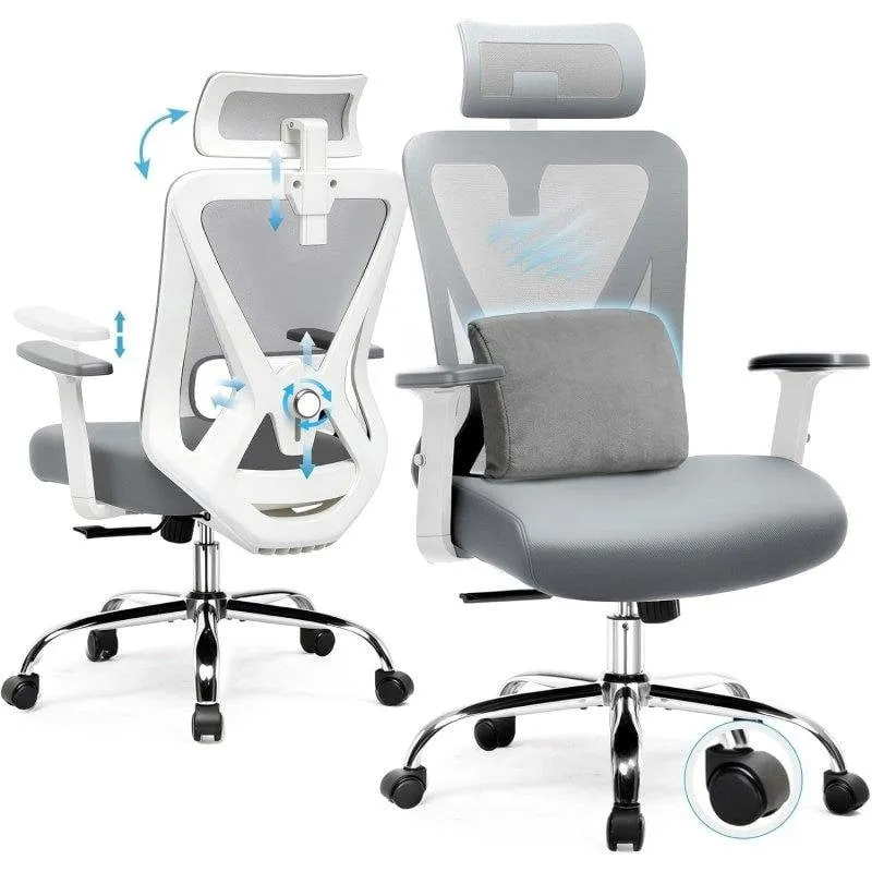 Sedia ergonomica GTPLAYER Fully Adjustable per ufficio e gaming grigia