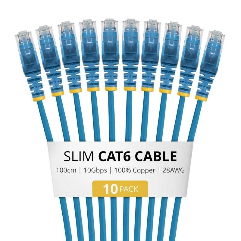 Cavo di rete StarTech Cat6 U/UTP Blu 10 pezzi 1 m