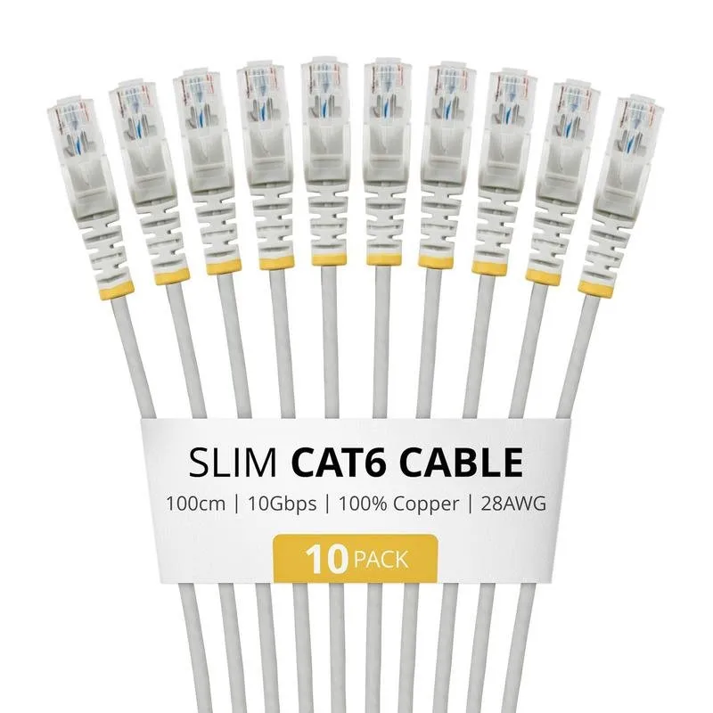 Cable di rete StarTech Cat6 Slim 1 m Pack 10 LSZH Grigio