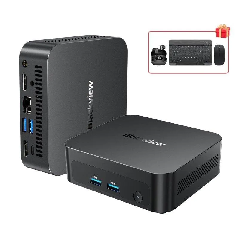 Mini PC Blackview MP300 Intel Core 5 210H/16GB/512GB SSD/Intel Graphics/Windows 11 Pro + Cuffie