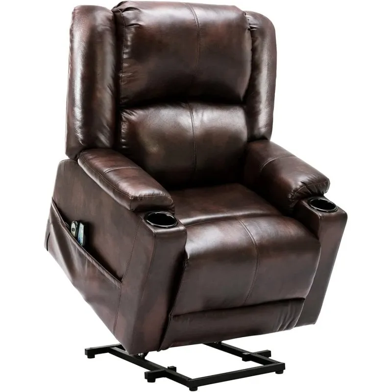 Poltrona Relax Elettrica Comhoma Powerlift Massaggio Reclinabile Marrone